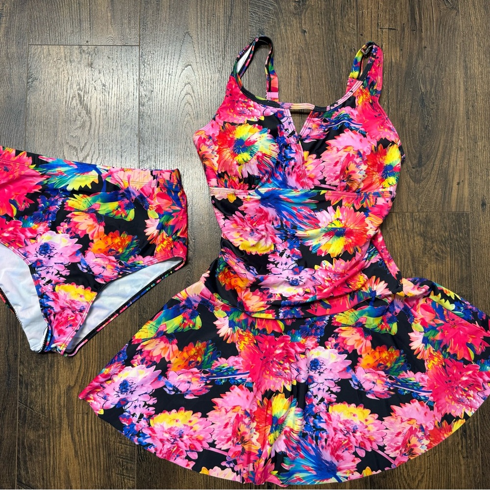Kate Kasin 2 Piece Tankini Swimsuit - Picture 4 of 7